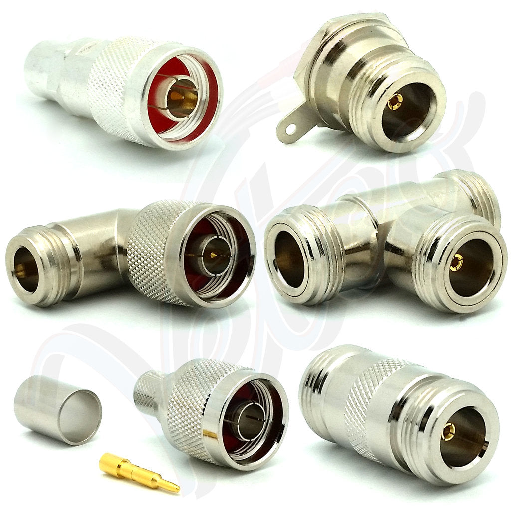 N Male To N Male RF Coaxial Adapter - N Type, 500 MHz, Brass At