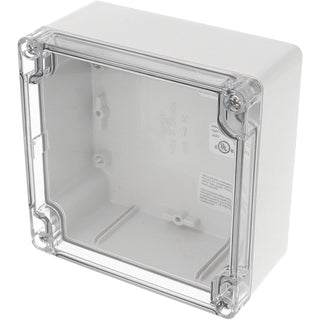 Grey Project Box w/Clear Lid 4.7''x 4.7'' x 2.4'' Hammond 1554N2GYCL