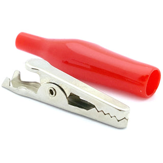 ALLIGATOR CLIPS with Plastic Boots, Medium, Red 269RD