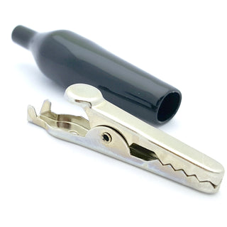 Philmore ALLIGATOR CLIPS with Plastic Boots, Large -Black 270BLK