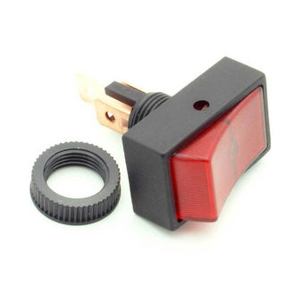 SPST Illuminated Rocker Switch Red 30A