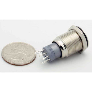 SPDT Sealed Illuminated Push Button Switch Momentary (Red)