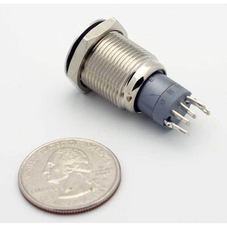 SPDT Sealed Illuminated Push Button Switch ON-OFF (Green)