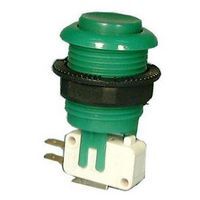Philmore SPDT Push Button Arcade Game Switch (Green) 30-784