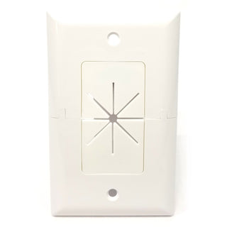 Single Gang Datacomm Grommet Wall Plate Bulk Feedthrough