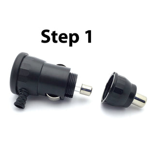 Right Angle Cigarette Lighter Plug w/8A Fuse