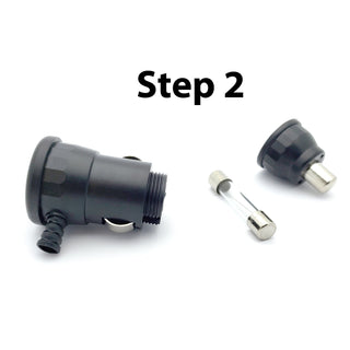 Right Angle Cigarette Lighter Plug w/8A Fuse