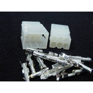 6 Pin Male/Female Pair .093 Pins 12A