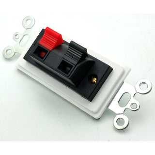 Solderless 2 Position Speaker Terminal Plate Decora