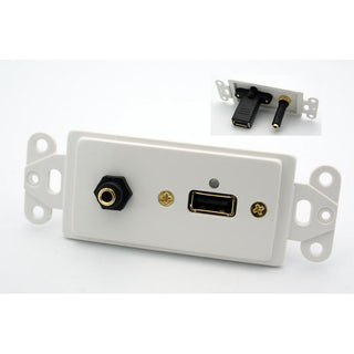 3.5MM Stereo + USB 3.0 Decora Wall Plate