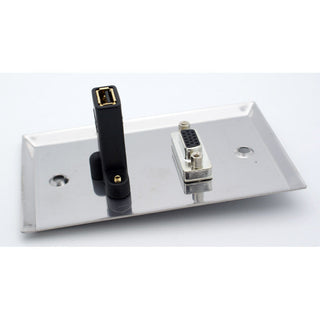 VGA Female + USB 3.0 Stainless Steel Wall Plate
