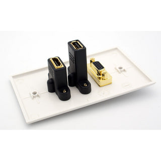 HDMI + VGA Female + USB 3.0 Wall Plate