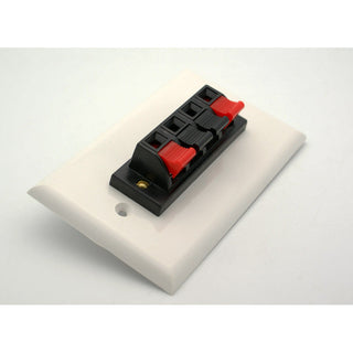 Speaker Terminal 4 Position Wall Plate