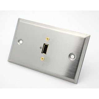 USB 3.0 Stainless Steel Wall Plate