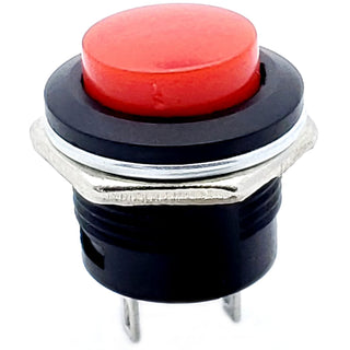 Red Momentary Push Button Switch – SPST ON-(OFF) 3A 250V AC Panel Mount