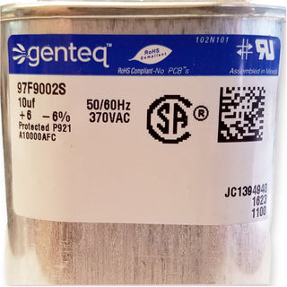Motor Run Capacitor 10uFD, 370VAC, Oval