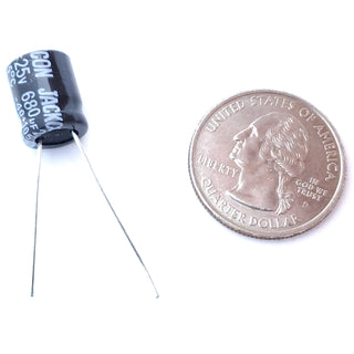680uF 25 Volt Electrolytic Capacitor