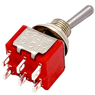 DPDT Toggle Switch – PH-30-10012B, On–On, 6-Pin, Panel Mount, 5A @ 120VAC