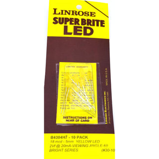 Linrose B4304H7 5mm LED - Yellow - 10 PK