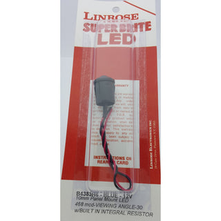 Linrose B4383H6-12V Super Brite LED 10mm Panel mount LED-12V-BLUE