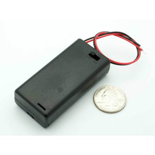 2 AA Enclosed Battery Holder W/Switch