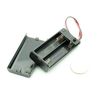 2 AA Enclosed Battery Holder W/Switch