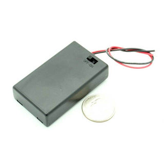 3 AAA Enclosed Battery Holder W/Switch