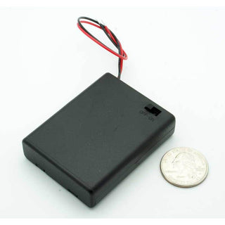 4 AAA Enclosed Battery Holder W/Switch