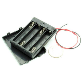 4 AAA Enclosed Battery Holder W/Switch