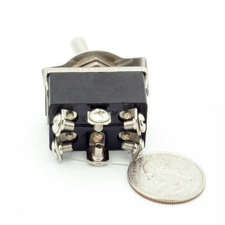 DPDT Bat Handle Toggle Switch On-Off-On 10A