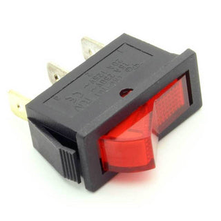 SPST Snap-In Illuminated Rocker Switch On-Off 20A 120VAC Red