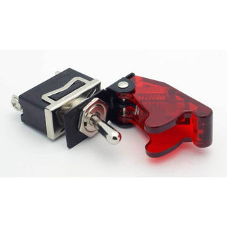 Toggle Switch Guard / Cover - Translucent Red