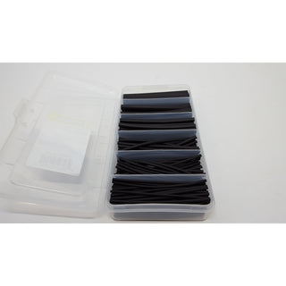 160 Piece Heat Shrink Assortment 4" Black