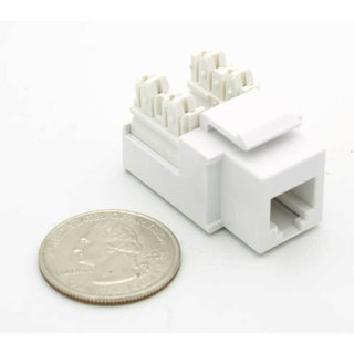 RJ-12 / Telephone Keystone Jack - White