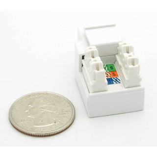 RJ-12 / Telephone Keystone Jack - White