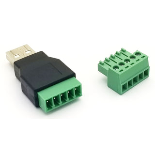 USB A Male to Screw Terminal Breakout