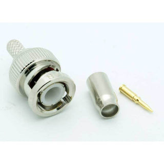 BNC Male 3 Piece Crimp Connector for RG-58 Thinnet