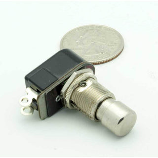 SPST Push Button Momentary Switch Chrome N.O. 6A