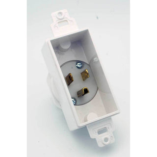 Recessed AC Inlet (Male Plug) Decora Wall Plate - Midlite 4642-w