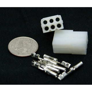 6 Pin (2x3) Molex .093 Female Receptacle Connector w/Pins 03-09-