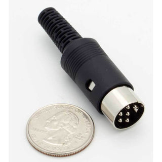 6 Pin DIN Male Inline Plug Connector