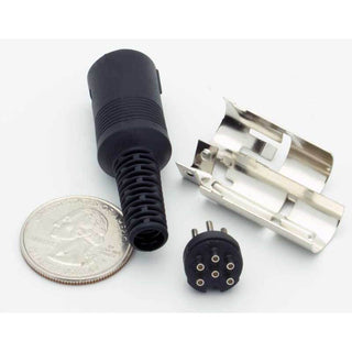 6 Pin DIN Male Inline Plug Connector