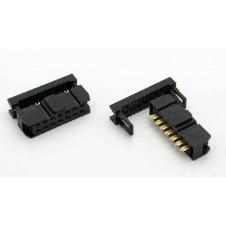 12 Pin IDC Female Socket Connector 0.1" (Keyed)