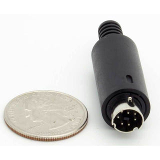 7 Pin Mini-DIN Male Inline Plug Connector