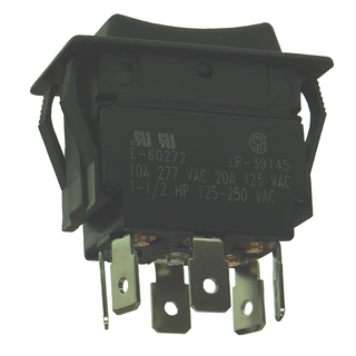 Philmore LKG 30-650 DPDT ON-OFF-ON Heavy Duty Rocker Switch 20A@125V