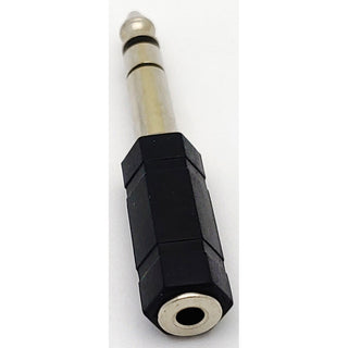 1/4" Stereo Plug - 3.5MM Stereo Female Adapter - Gold