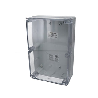Electrical Enclosures Box, Clear Lid, Polycarb 8.75x5.75x2.95"