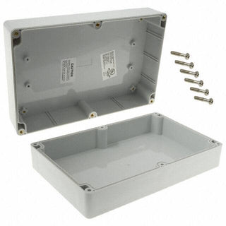 Electrical Enclosures Box, Gray, Polycarb 8.75x5.75x2.95"