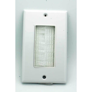 Single Gang Decor Bulk Cable Wall Plate with Brush Grommet