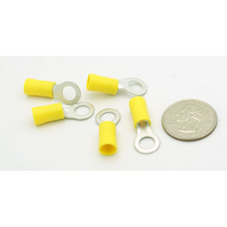 Ring Terminal - 12-10 AWG - 1/4" Stud - 100 Pack